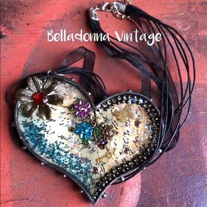 Jewelry - ❤️ Love Letter Bold Heart Mixed Media Necklace ❤️ Jewelry - ❤️ Love Letter Bold Heart Mixed Media Necklace ❤️